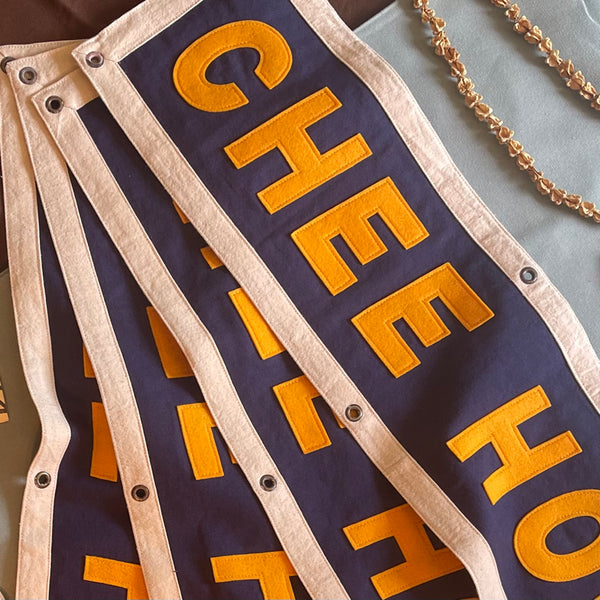 CHEE HOO Banner in Navy