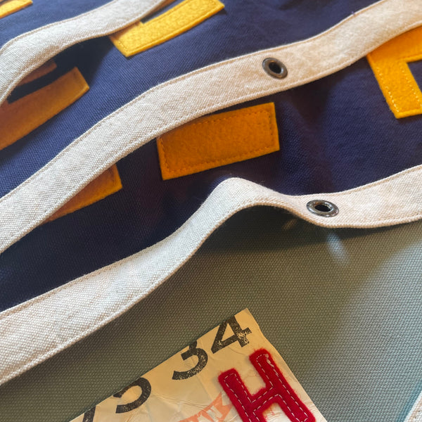 CHEE HOO Banner in Navy