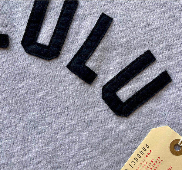 HONOLULU -black on heather grey