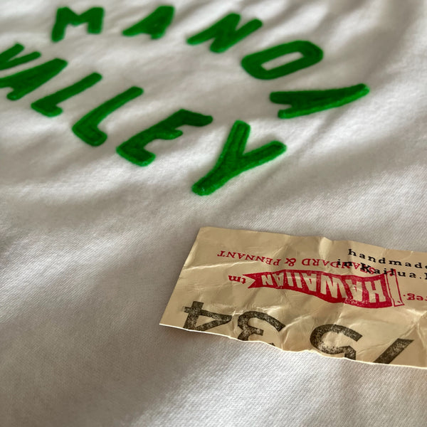 Mens Raglan Fleece White x  Grass Green applique